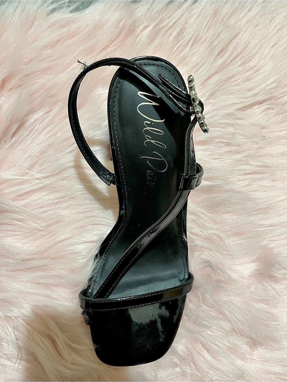 Wild Pair Black Embellished Heels